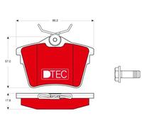 Pastiglie freno GDB1596DTE TRW per CITROËN PEUGEOT
