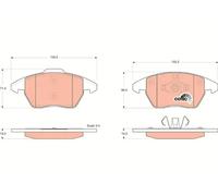 Set di pastiglie freno TRW GDB1605, anteriore
