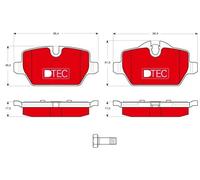 Set di pastiglie freno TRW GDB1612DTE, posteriore