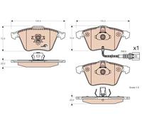 Pastiglie freno GDB1616 TRW per SKODA AUDI SEAT VW