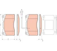 Pastiglie freno GDB1645 TRW per ALFA ROMEO 156 Sportwagon