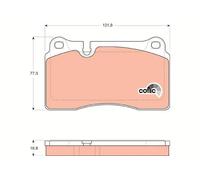 Set di pastiglie freno TRW GDB1670, anteriore