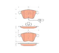 Pastiglie freno GDB1689 TRW per AUDI A3 TT TT Roadster A3 Sportback