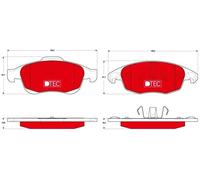 TRW GDB1690DTE Kit pastiglie freno, Freno a disco per CITROËN,DS,PEUGEOT