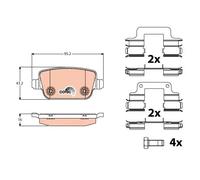 Trw Pattini Freno Land Rover Freelander 2 (Fa_) 2.2 T Gdb1708