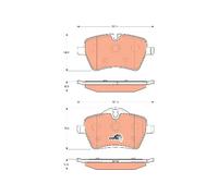 Pastiglie freno GDB1712 TRW per MINI MINI Cabriolet MINI MINI COUNTRYMAN