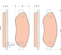 Set di pastiglie freno TRW GDB1713, anteriore
