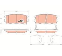 Set di pastiglie freno TRW GDB1716, posteriore