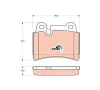 Set di pastiglie freno TRW GDB1722, posteriore