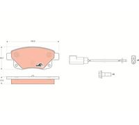 Pastiglie freno GDB1725 TRW per FORD TRANSIT Autobus TRANSIT TOURNEO Autobus