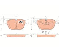 Set di pastiglie freno TRW GDB1726, anteriore