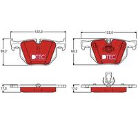 TRW Set pastiglie freno GDB1727DTE posteriore – Set di 4