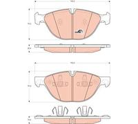 Set di pastiglie freno TRW GDB1728, anteriore