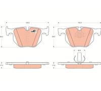 Pastiglie freno GDB1730 TRW per BMW X5 X6