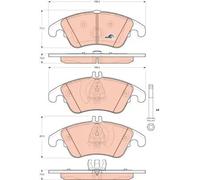 Set di pastiglie freno TRW GDB1737, anteriore