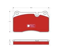 Pastiglie freno GDB1743DTE TRW per LAND ROVER RANGE ROVER SPORT I