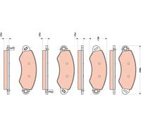Pastiglie freno GDB1744 TRW per LDV MAXUS Autobus MAXUS Furgone