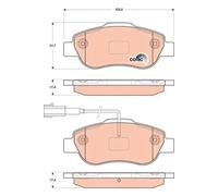 Pastiglie freno GDB1746 TRW per FIAT PEUGEOT FORD