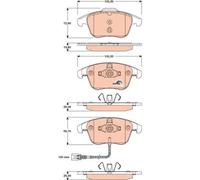TRW Pastiglie freno GDB1762 – Set anteriore (4 pezzi)