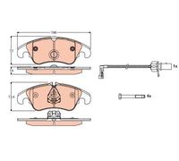 KIT PASTIGLIE FRENO ANT TRW AUDI A5 S5 2.0 45 TFSI 169KW 15>17 GDB1768