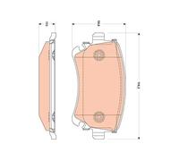 Pastiglie freno GDB1769 TRW per AUDI A4 B7 Avant A4 B7 A4 B7 Cabriolet