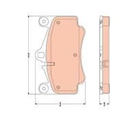 Set di pastiglie freno TRW GDB1778, anteriore