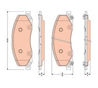 Set di pastiglie freno TRW GDB1781, anteriore