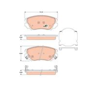 Set di pastiglie freno TRW GDB1782, anteriore