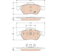 Set di pastiglie freno TRW GDB1787, anteriore