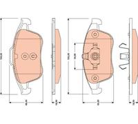 Set di pastiglie freno TRW GDB1788, anteriore