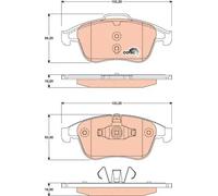 TRW GDB1790 Pastiglie Freno Set di 4 para Renault Lutecia IV (BH_) 2012-2021 Assale Anteriore e Altri Veicoli