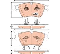 Set di pastiglie freno TRW GDB1794, anteriore