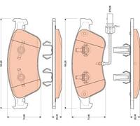 Set di pastiglie freno TRW GDB1811, anteriore
