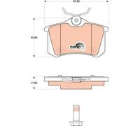 Set di pastiglie freno TRW GDB1813, indietro