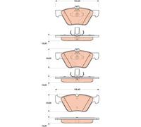 Set di pastiglie freno TRW GDB1815, anteriore