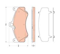 Pastiglie freno GDB1817 TRW per PORSCHE 911 Cabriolet 911