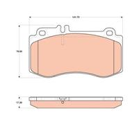 Trw GDB1822 Kit Pastiglie Freno a Disco