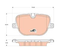 Set di pastiglie freno TRW GDB1824, posteriore
