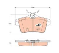 Pastiglie freno GDB1828 TRW per CITROËN PEUGEOT DS