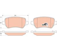 TRW Pastiglie freno GDB1831 per Opel Zafira / Zafira Family B posteriore