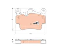 TRW Set di pastiglie freno GDB1836 Anteriore per Porsche