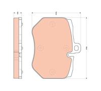 Set di pastiglie freno TRW GDB1848, anteriore