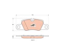 Pastiglie freno GDB1849 TRW per PORSCHE PANAMERA 911 Cabriolet 911 Targa 911