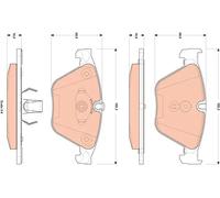 Pastiglie freno GDB1854 TRW per BMW 5 Touring 5 6 Cabriolet 5 Gran Turismo 7