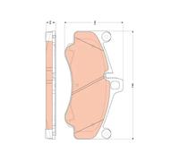 Set di pastiglie freno TRW GDB1863, fronte