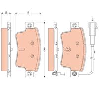 Set di pastiglie freno TRW GDB1872, posteriore