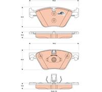 Set di pastiglie freno TRW GDB1882, anteriore