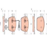 Set di pastiglie freno TRW GDB1887, anteriore