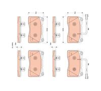 TRW Set pastiglie freno GDB1888 anteriore freno a disco