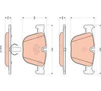 TRW Set di pastiglie freno GDB1892 posteriore freno a disco per BMW X5 X6